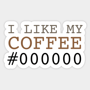 HTML Black Coffee Sticker